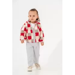 Eray Kids 6324 Conjunto de 3 piezas para niña con chaqueta de felpa | babykidsjunior.com