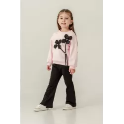 Conjunto Eray Kids 6450 para niña | Flores 3D + Pantalón ancho | 4–7 años | babykidsjunior.com