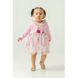 Eray Kids 6405 Floral Baby Dress and Cardigan Set | 6-18 Months