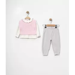 Conjunto bebé niña Eray Kids 6424 con chaleco | 9–24 meses