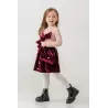 Eray Kids 6437 Velvet Girl Set with Big Bow | babykidsjunior.com