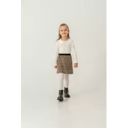 Set de 3 piese fetițe Eray Kids 6432 cu imprimeu leopard