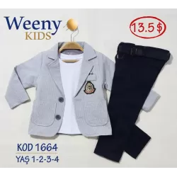 Weeny Kids 1664 Boys' Suit Set (1-4 Years) | babykidsjunior.com