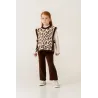 Eray Kids 6430 Ensemble Fille Léopard | Tricot 3 Pièces