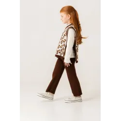 Eray Kids 6430 Set Triplo Bambina | Gilet Leopardato