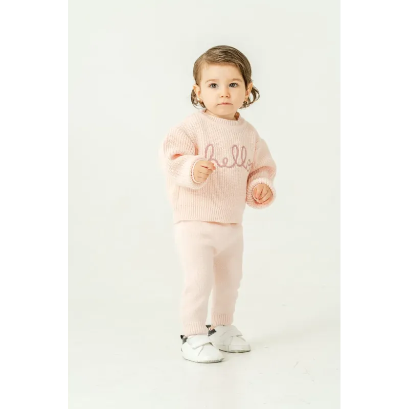 Eray Kids 6409 В'язаний Комплект “hello” | 9-24 Місяців