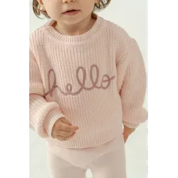 Eray Kids 6409 Pleteni Set za Devojčice “hello” | 9-24 meseci