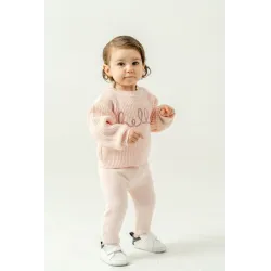 Eray Kids 6409 Conjunto Tejido Bebé Niña “Hello” | 9-24 Meses