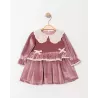 Eray Kids 6333 Samtkleid für Mädchen mit Spitze | babykidsjunior.com