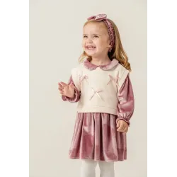 Eray Kids 6435 Velvet Baby Girl Set | 9-24 Months