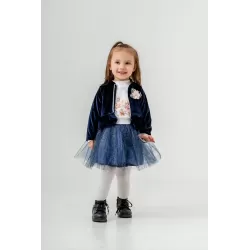 Eray Kids 6334 3-teiliges Samt-Outfit für Mädchen | babykidsjunior.com