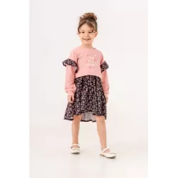 Eray Kids 6354 Mädchenkleid | Sweatshirt & Blumenrock (2–5 Jahre)