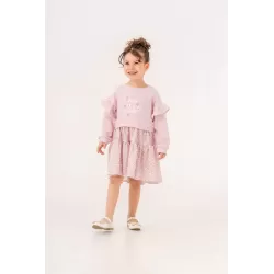 Eray Kids 6354 Mädchenkleid | Sweatshirt & Blumenrock (2–5 Jahre)