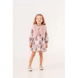 Eray Kids 6344 Mädchen Set | Kleid & Plüschweste (2–5 Jahre)